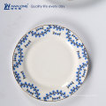 plain decal blue floral ceramic disposable tableware porcelain reusable plates